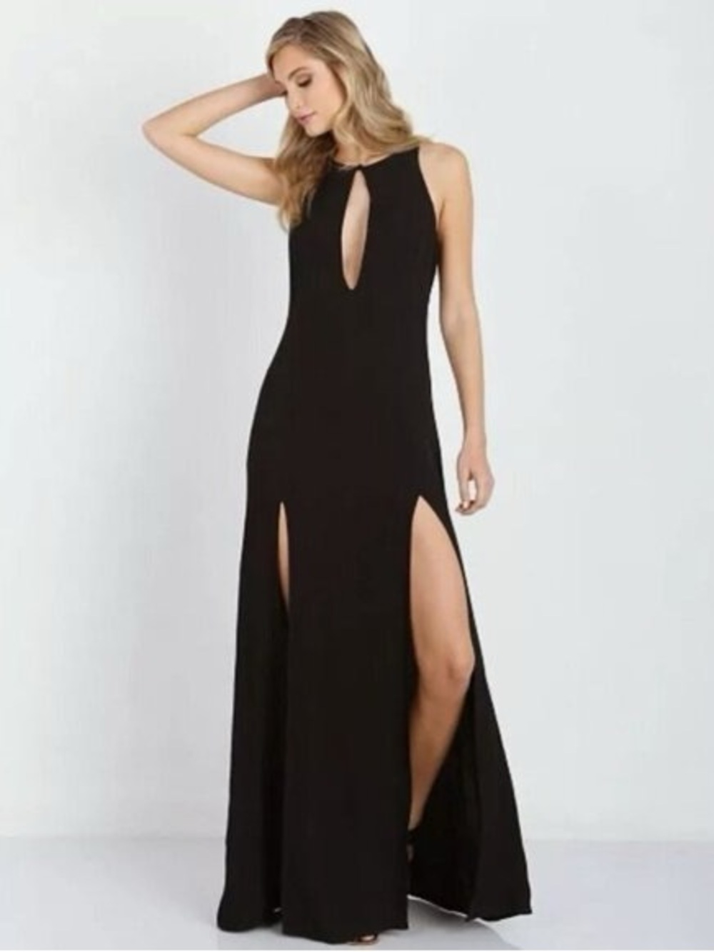 Stone Cold Fox Owen Gown Maxi Dress In Black Size‎ 1 Small